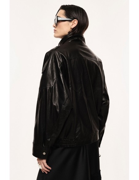 Veste en cuir oversize structurée – Imperial
