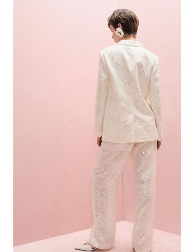 Pantalon palazzo à sequins taille haute – Imperial