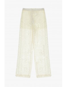 Pantalon palazzo à sequins taille haute – Imperial