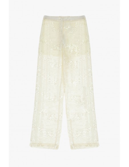 Pantalon palazzo à sequins taille haute – Imperial