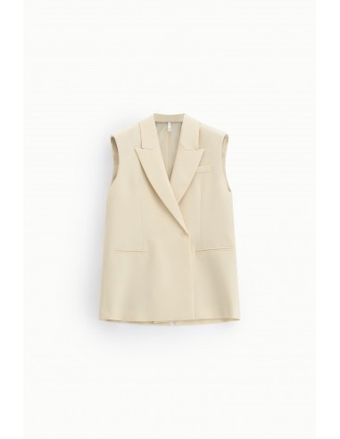 Blazer long sans manches – silhouette cape structurée - Imperial