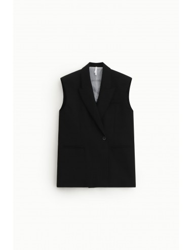 Blazer long sans manches – silhouette cape structurée - Imperial