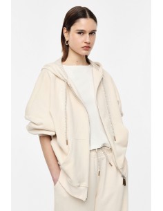 Gilet oversize zippé à capuche coordonné - Imperial