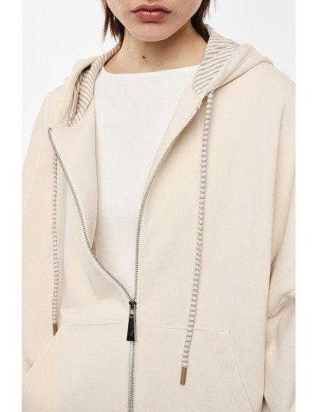 Gilet oversize zippé à capuche coordonné - Imperial