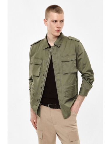 IMPERIAL Homme – Veste saharienne militaire en coton kaki