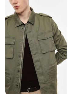 IMPERIAL Homme – Veste saharienne militaire en coton kaki