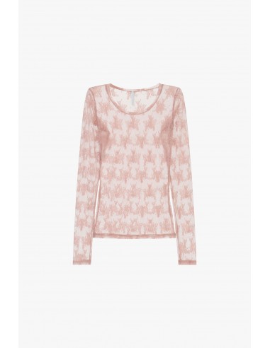 T-shirt en dentelle florale manches longues – Imperial