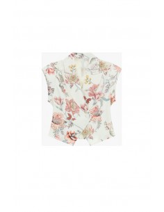 Imperial femme - Pantalon Palazzo ecru imprimé floral