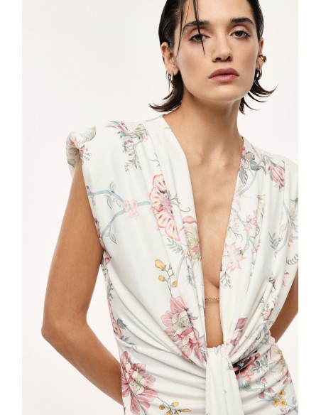 Robe longue à motif floral - Imperial