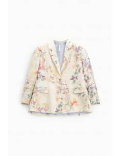 Blazer oversize imprimé floral – Imperial Femme