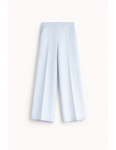 Pantalon Palazzo Fluide Rayé Taille Élastiquée – Imperial