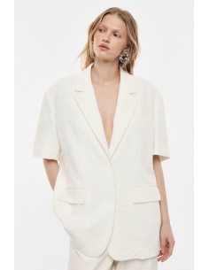 Blazer à manches courtes en dentelle florale - Imperial