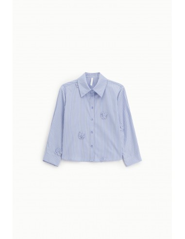 IMPERIAL – Chemise rayée à fleurs appliquées