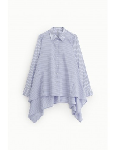 Chemise rayée asymétrique femme coton – Imperial