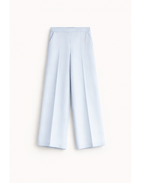 Blazer à manches courtes en crepe fluide rayé - Imperial