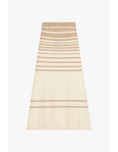 Jupe longue Imperial rayée en maille – taille élastique