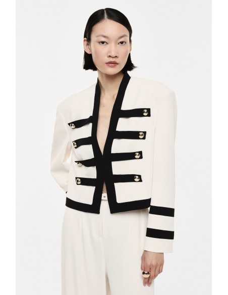 Veste officier en crepe fluide - Imperial