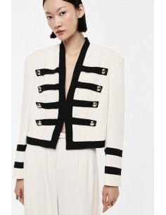 Veste officier en crepe fluide - Imperial