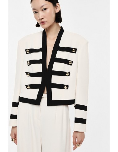 Veste officier en crepe fluide - Imperial