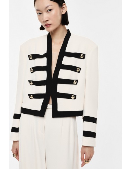 Veste officier en crepe fluide - Imperial