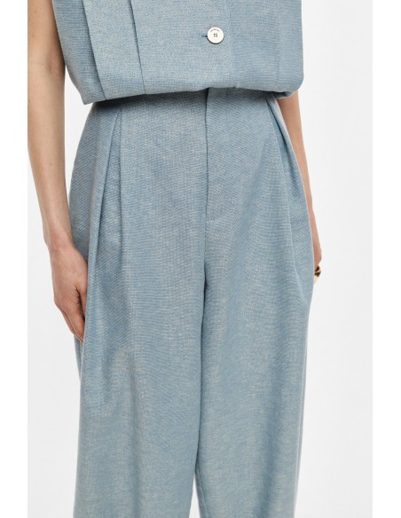 Pantalon large joggpant lin coton lurex Imperial Femme