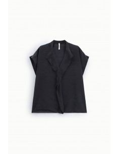 Blouse fluide col châle à volant – Imperial Femme