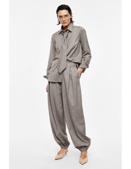 Pantalon palazzo athleisure à ourlet élastiqué – Imperial Femme