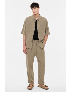 Pantalon boxy à taille coulissée coton lin – Imperial Homme