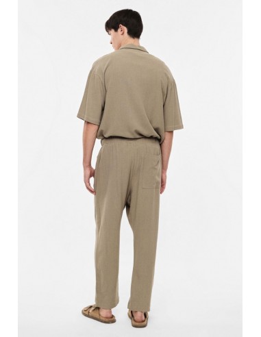 Pantalon boxy à taille coulissée coton lin – Imperial Homme