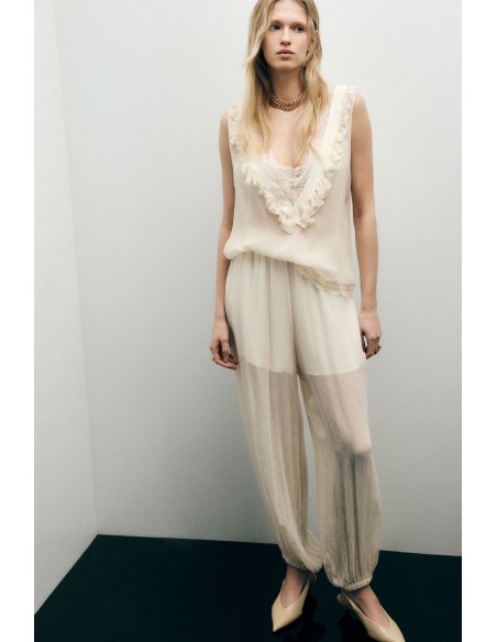 Pantalon balloon plissé athleisure - Imperial Femme