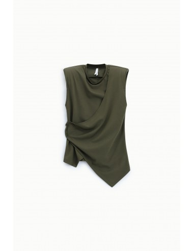 T-shirt femme drapé épaulé – Imperial Femme