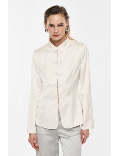 Blazer col mao à brandebourgs – Imperial Femme