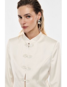 Blazer col mao à brandebourgs – Imperial Femme