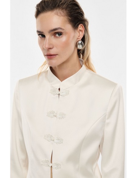 Blazer col mao à brandebourgs – Imperial Femme