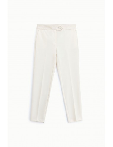 Pantalon de smoking cigarette en crêpe avec finitions satin - Imperial