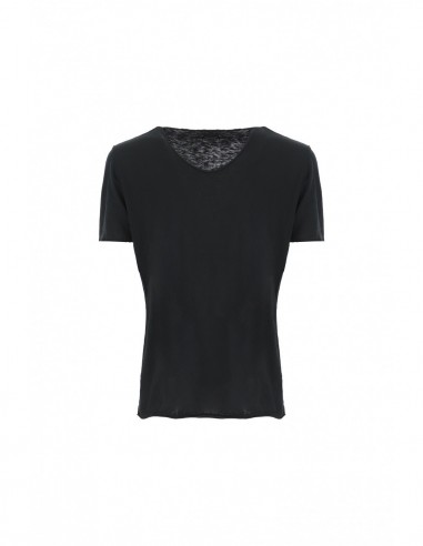 T-shirt Imperial Homme col V en coton flammé à finitions roulottées