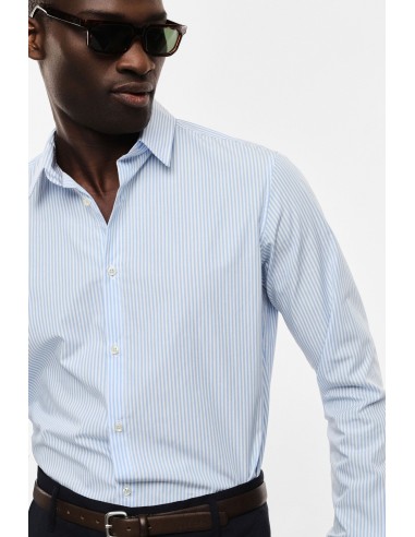 Chemise homme rayée en popeline de coton Imperial – Coupe regular