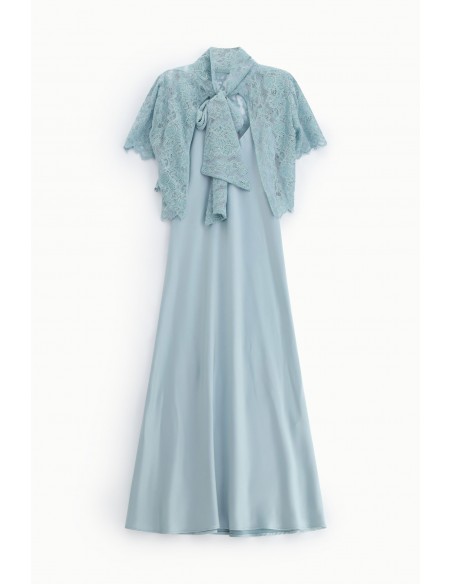 Robe longue avec cape dentelle amovible - Imperial Femme