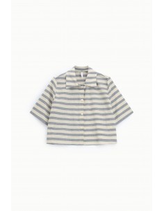 Chemise cropped rayée manches larges Imperial Femme