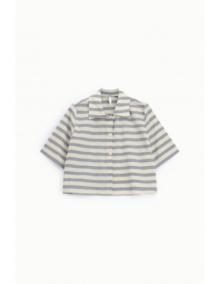 Chemise cropped rayée manches larges Imperial Femme