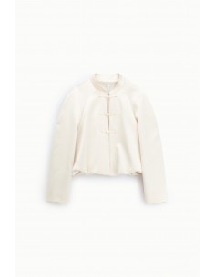Veste chemise col mao à fermeture japonaise – Imperial Femme