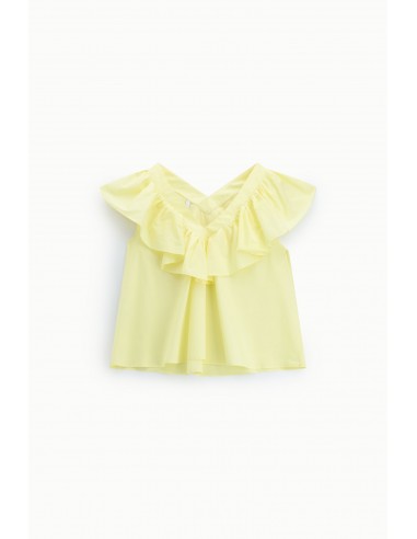 Top col V à volant asymétrique – Imperial Femme