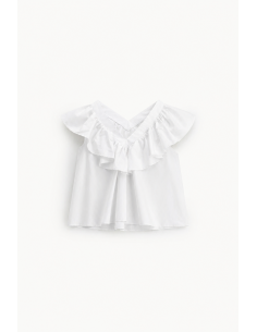 top a volant coloris blanc- imperial