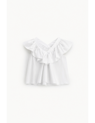 top a volant coloris blanc- imperial