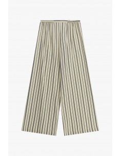 Pantalon Palazzo Rayé ecru/bleu – Imperial Femme