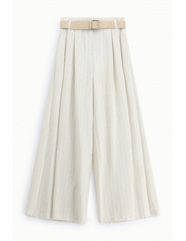 Pantalon palazzo plissé à ceinture – Imperial Femme