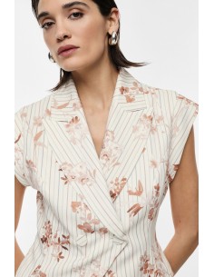 Veste sans manches croisée imprimée Imperial Femme