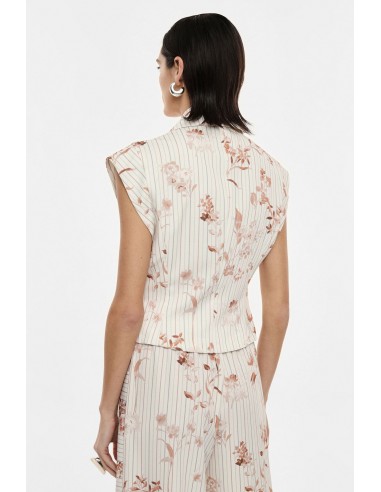 Veste sans manches croisée imprimée Imperial Femme