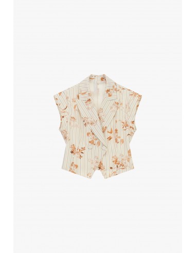 Veste sans manches croisée imprimée Imperial Femme