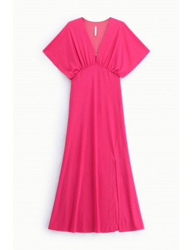 Robe longue fluide col V – Imperial Femme